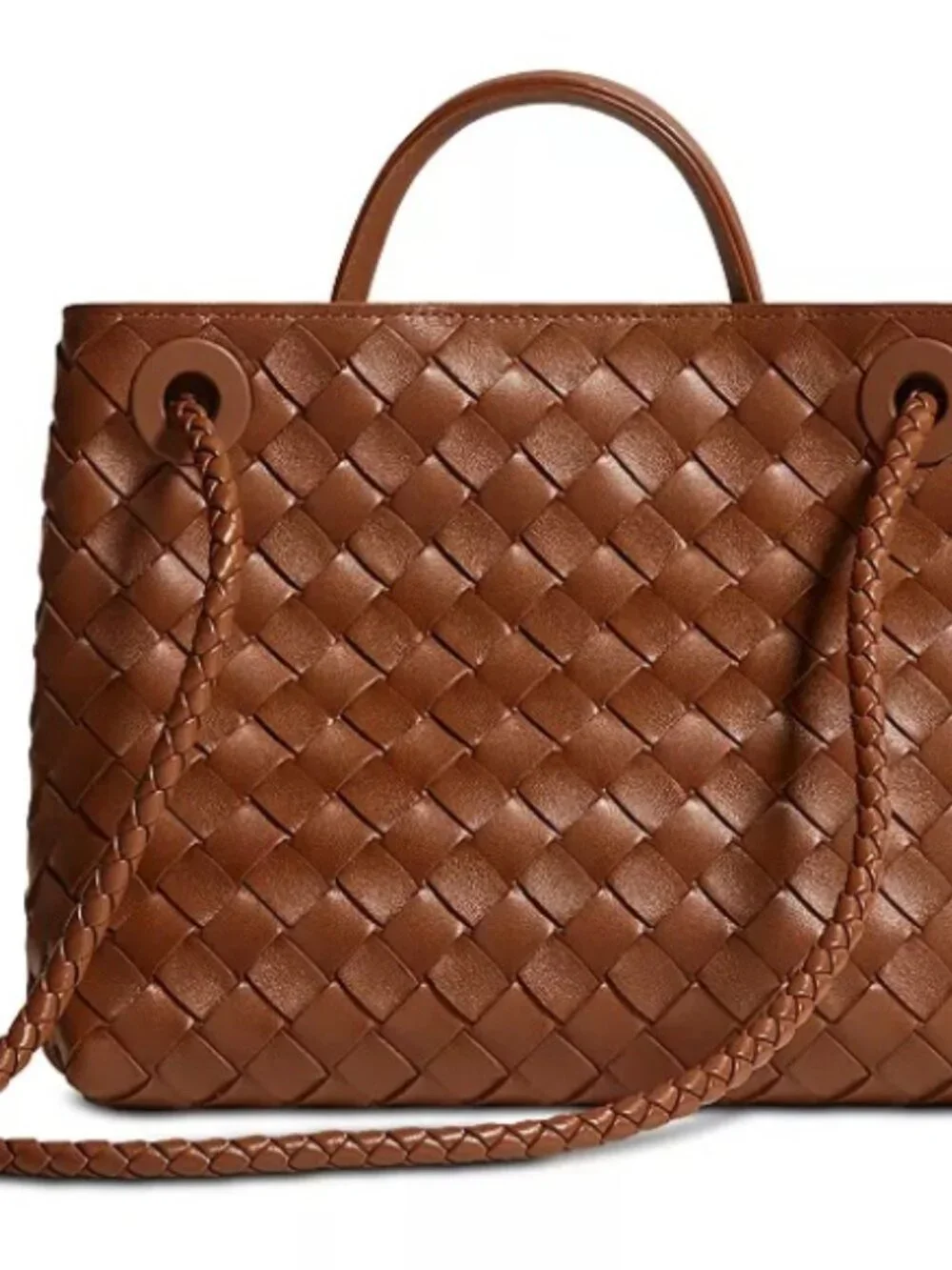New Bottega Veneta Brown Small Andiamo Bag